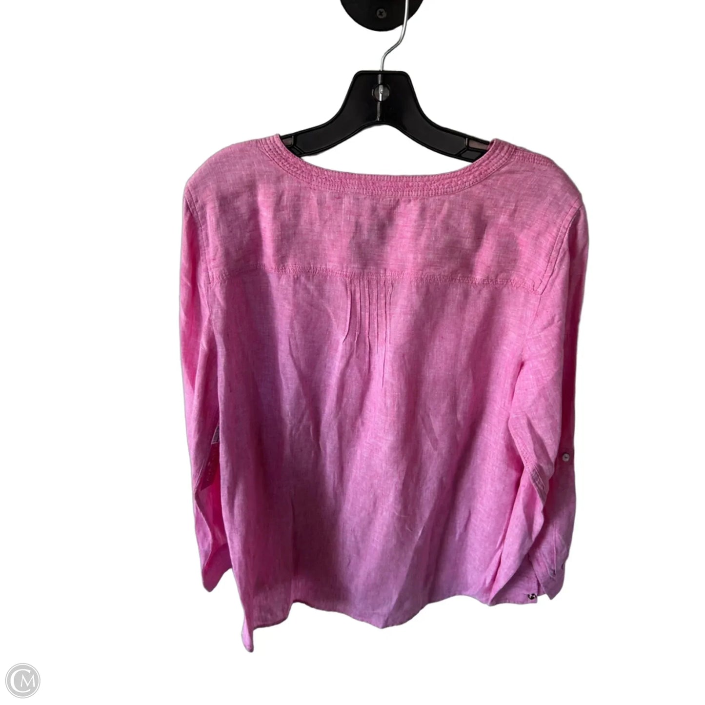 Top Long Sleeve By Talbots In Pink, Size: L