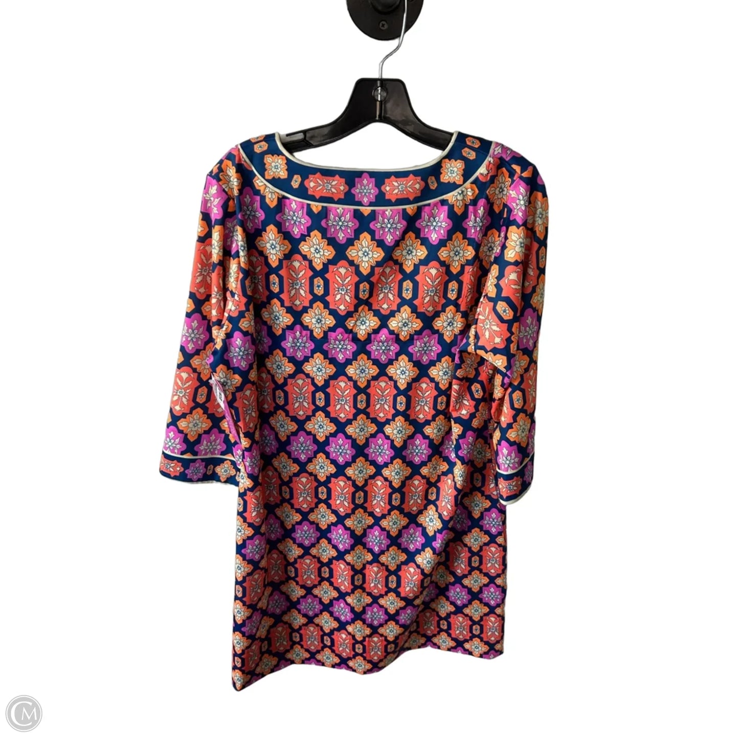 Dress Casual Short By Gretchen Scott In Blue & Orange, Size: Xl