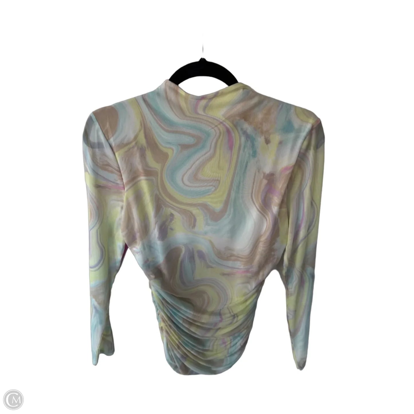 Top Long Sleeve By Afrm In Tan & Yellow, Size: Xl