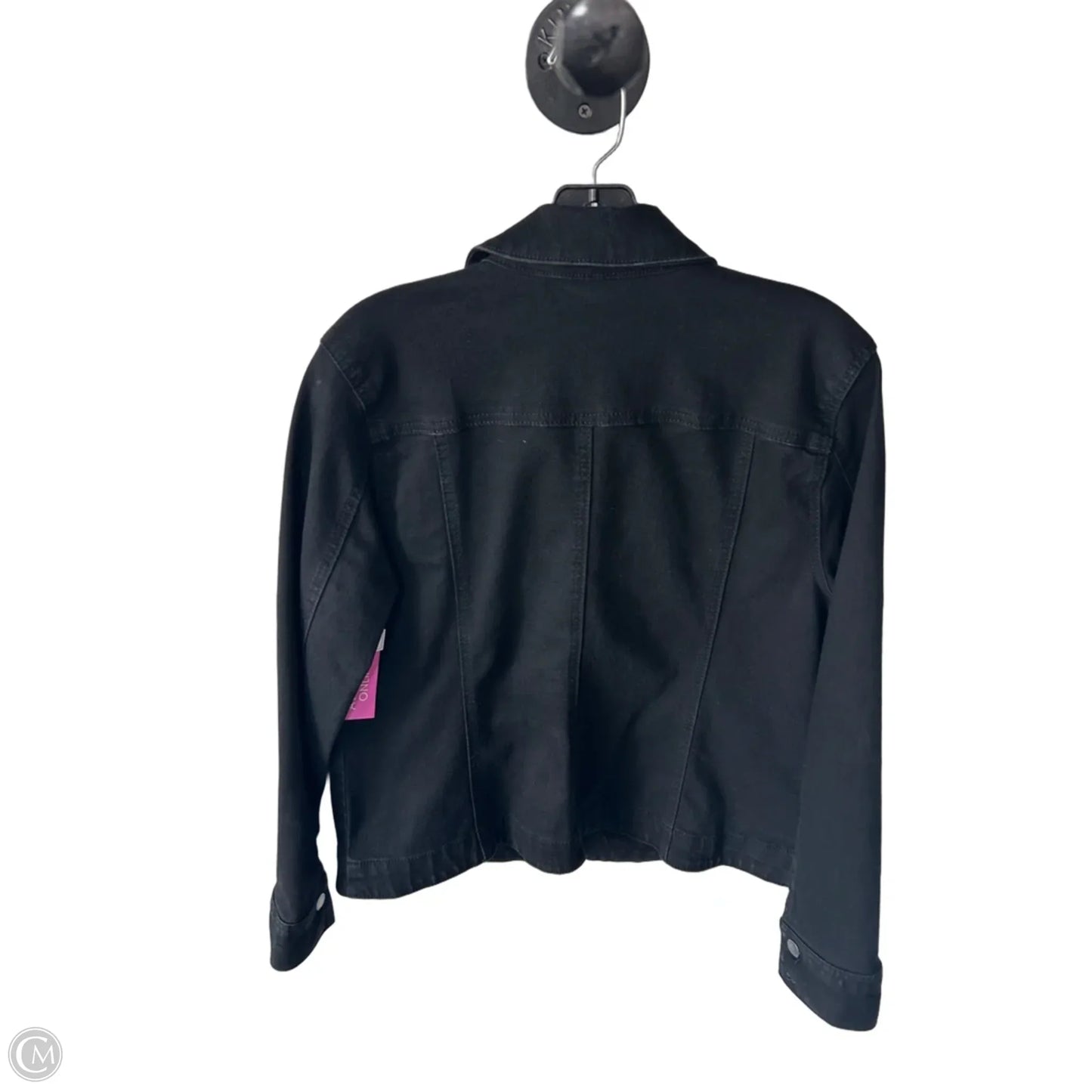 Jacket Denim By Charter Club In Black Denim, Size: L