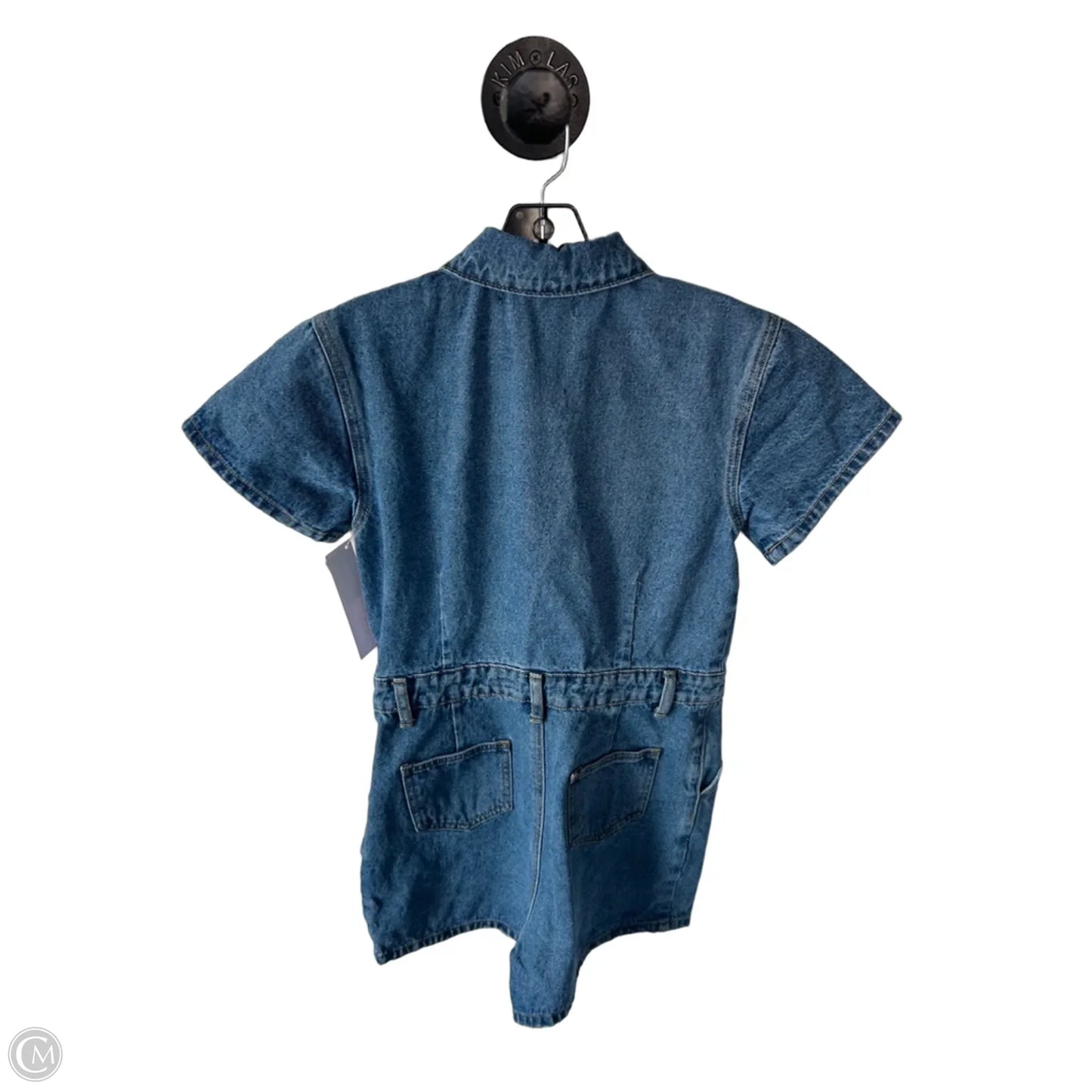 Romper By Clothes Mentor In Blue Denim, Size: M