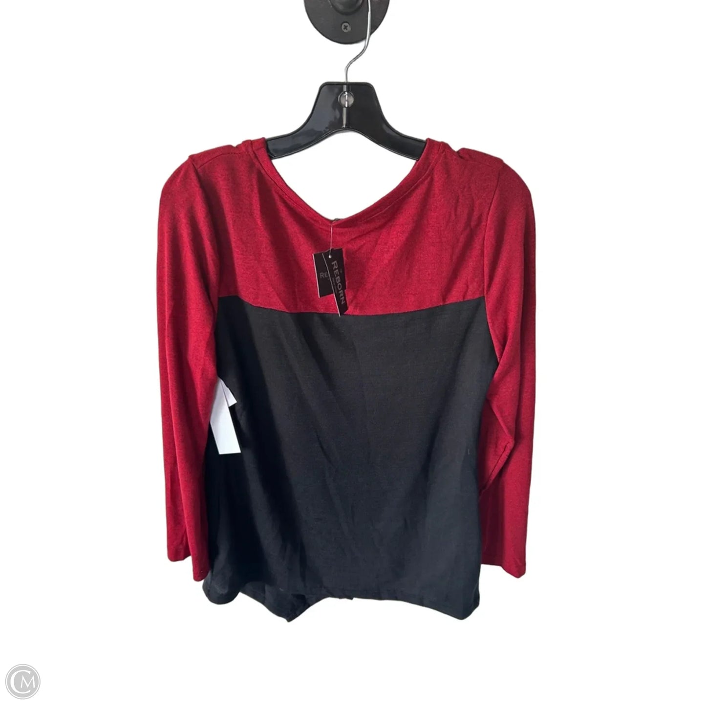 Sweater By Reborn In Black & Red, Size: L