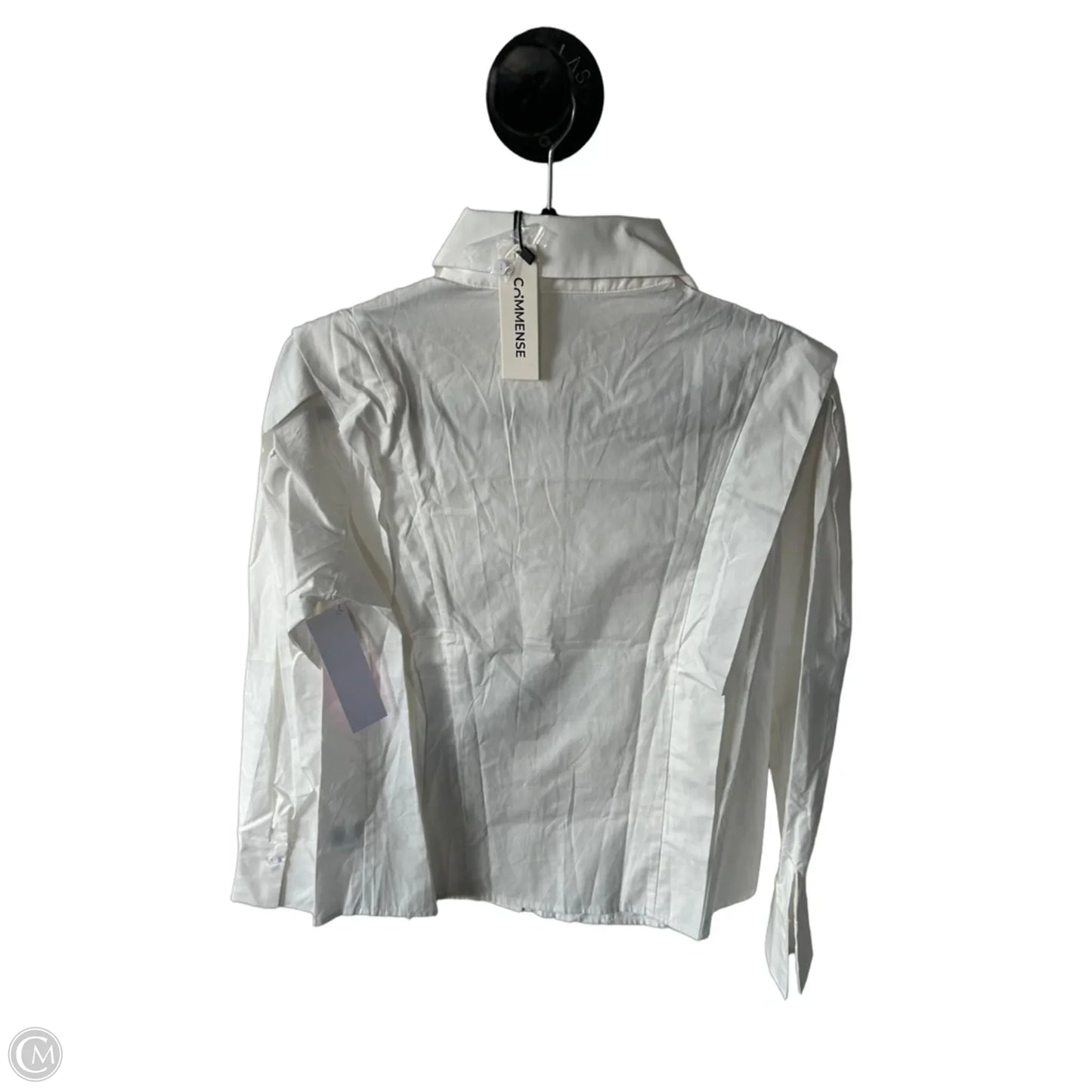 Top Long Sleeve By Commense In White, Size: M