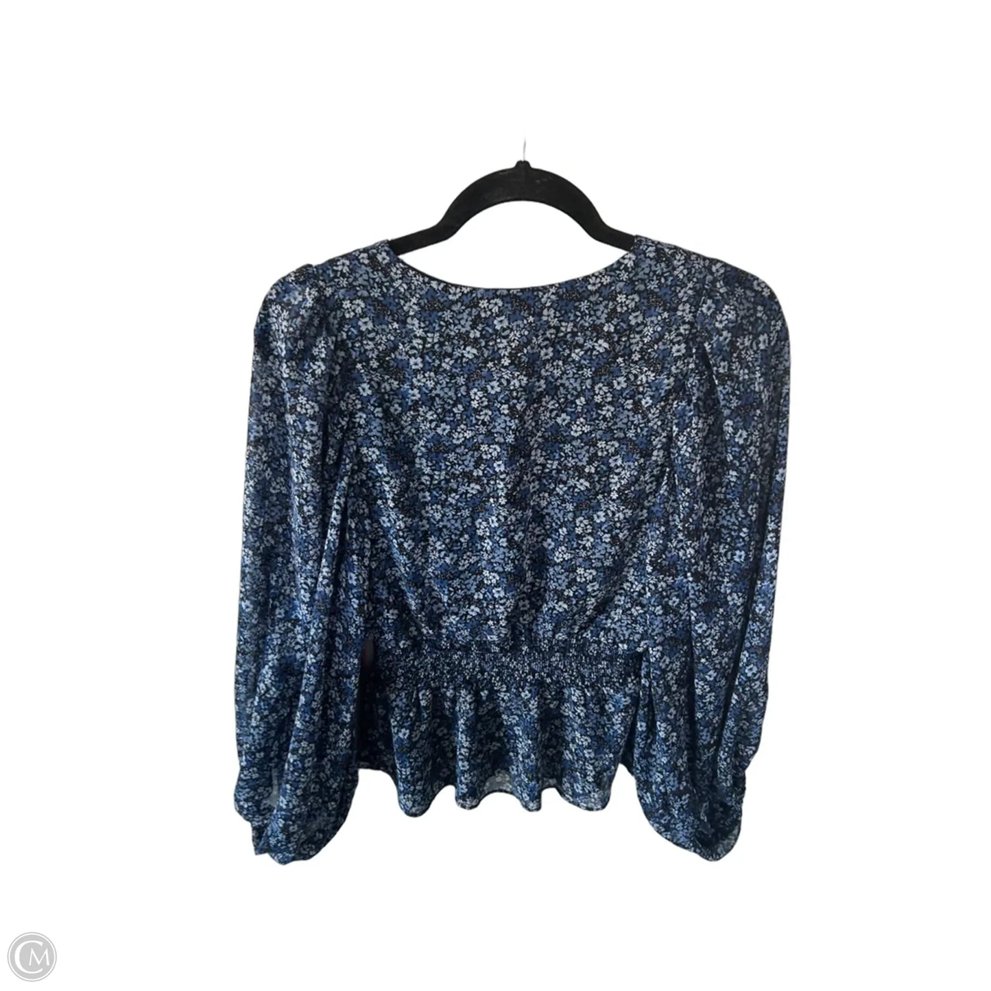 Top Long Sleeve By Vince Camuto In Blue, Size: Xs
