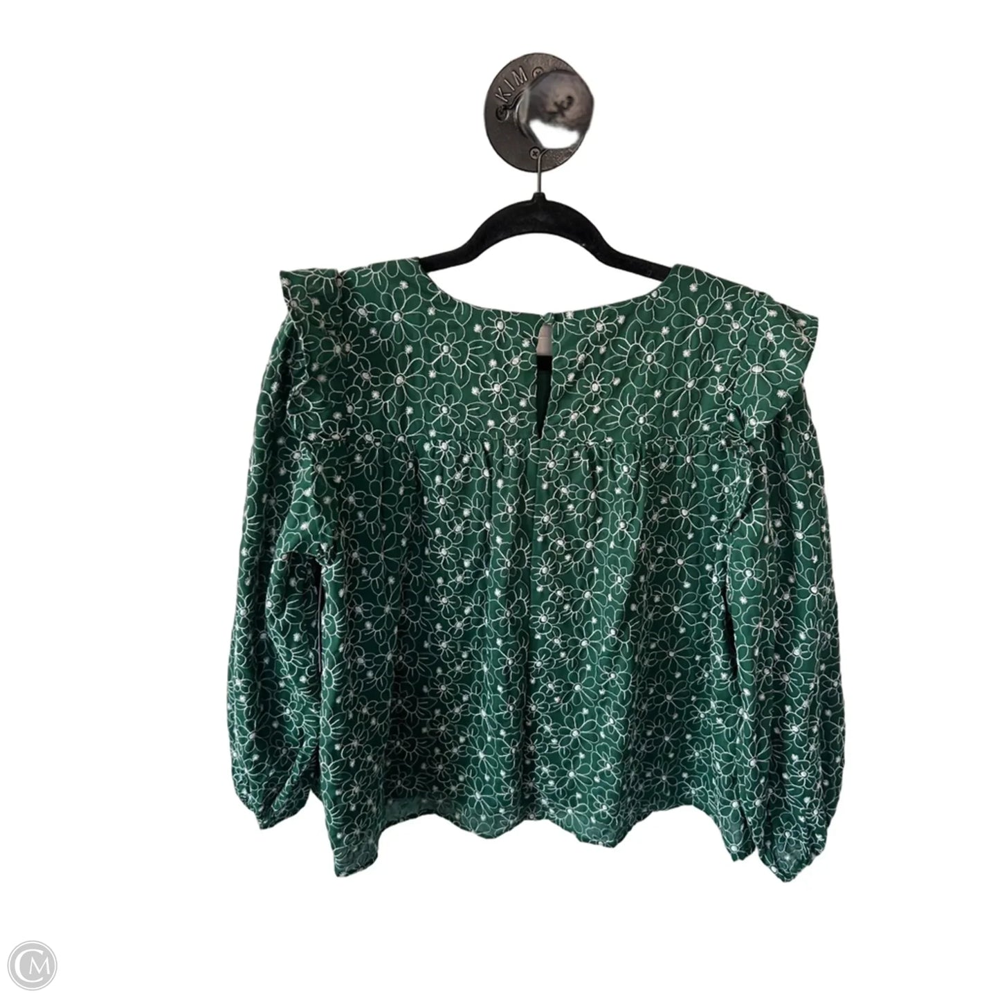 Top Long Sleeve By Hayden La In Green & White, Size: L