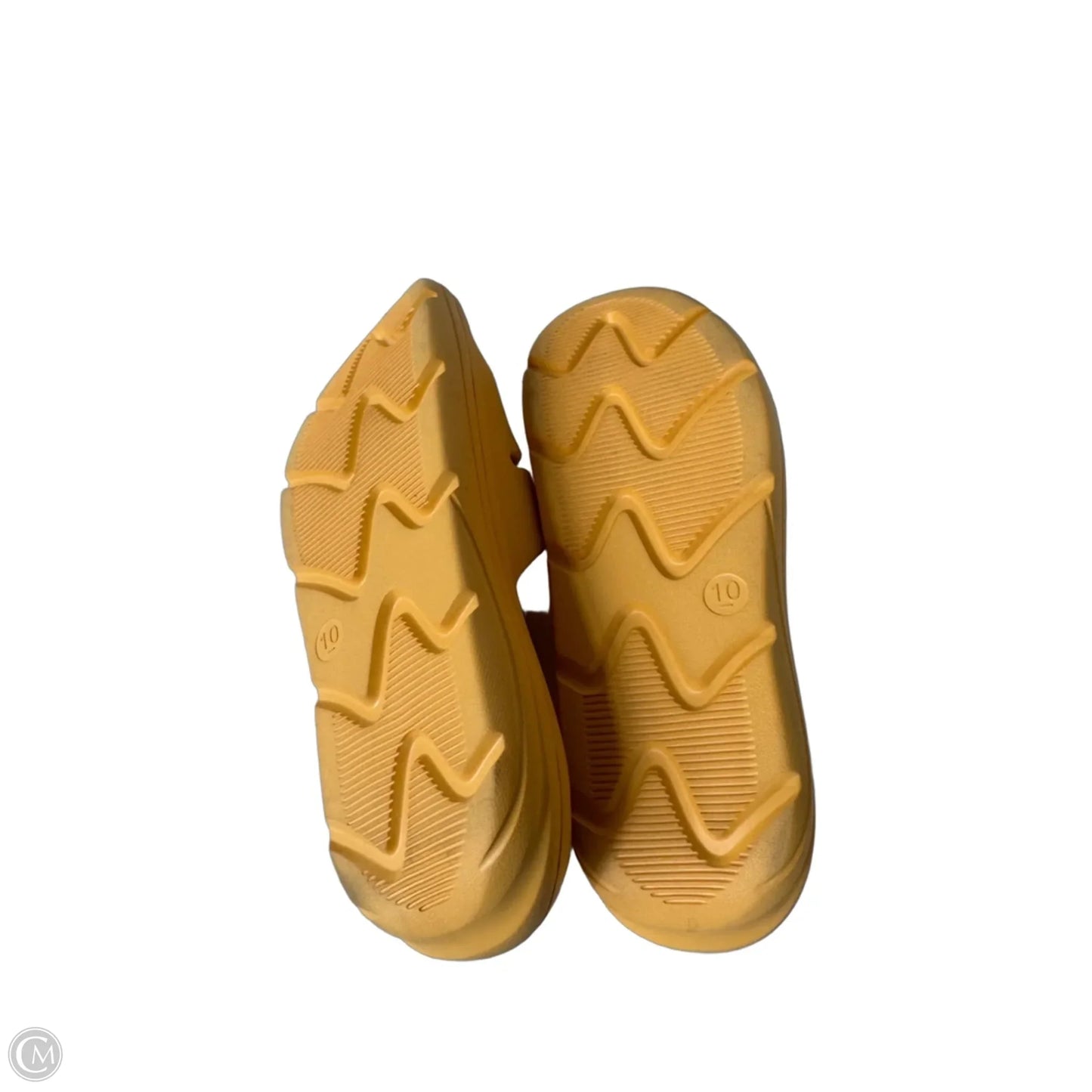Sandals Flats By All In Motion In Yellow, Size: 10