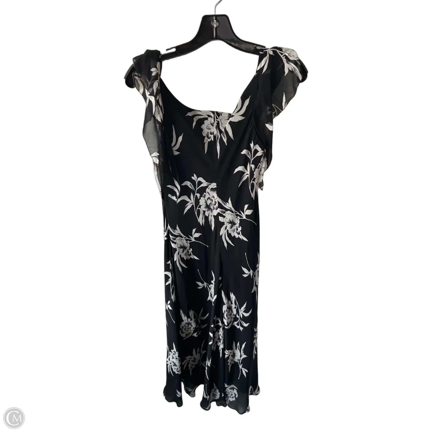 Dress Work By Lauren By Ralph Lauren In Black & Cream, Size: M