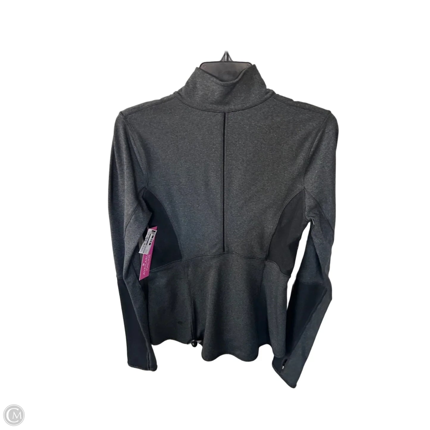 Athletic Jacket By Lululemon In Black & Grey, Size: M