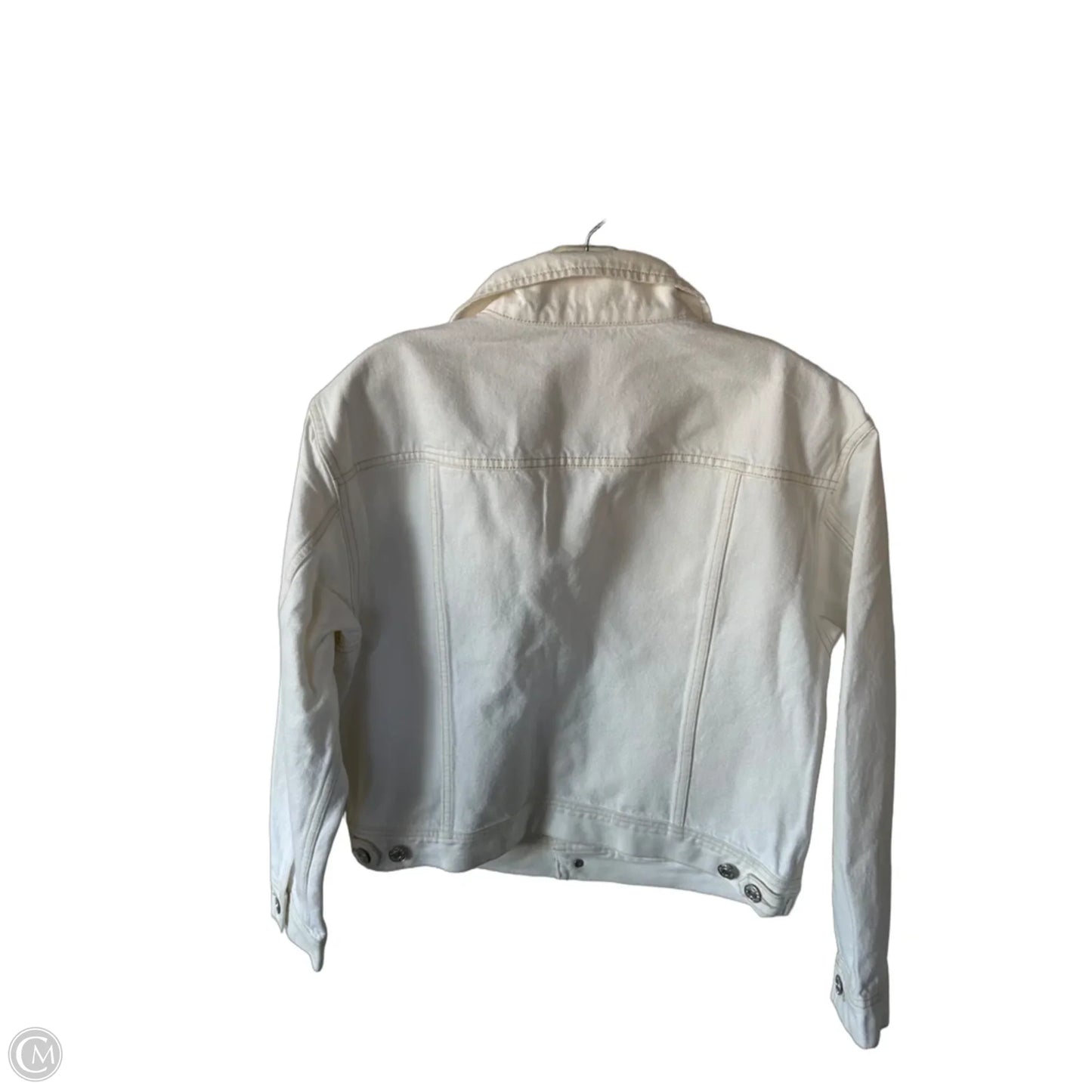 Jacket Denim By Cmc In Cream Denim, Size: L