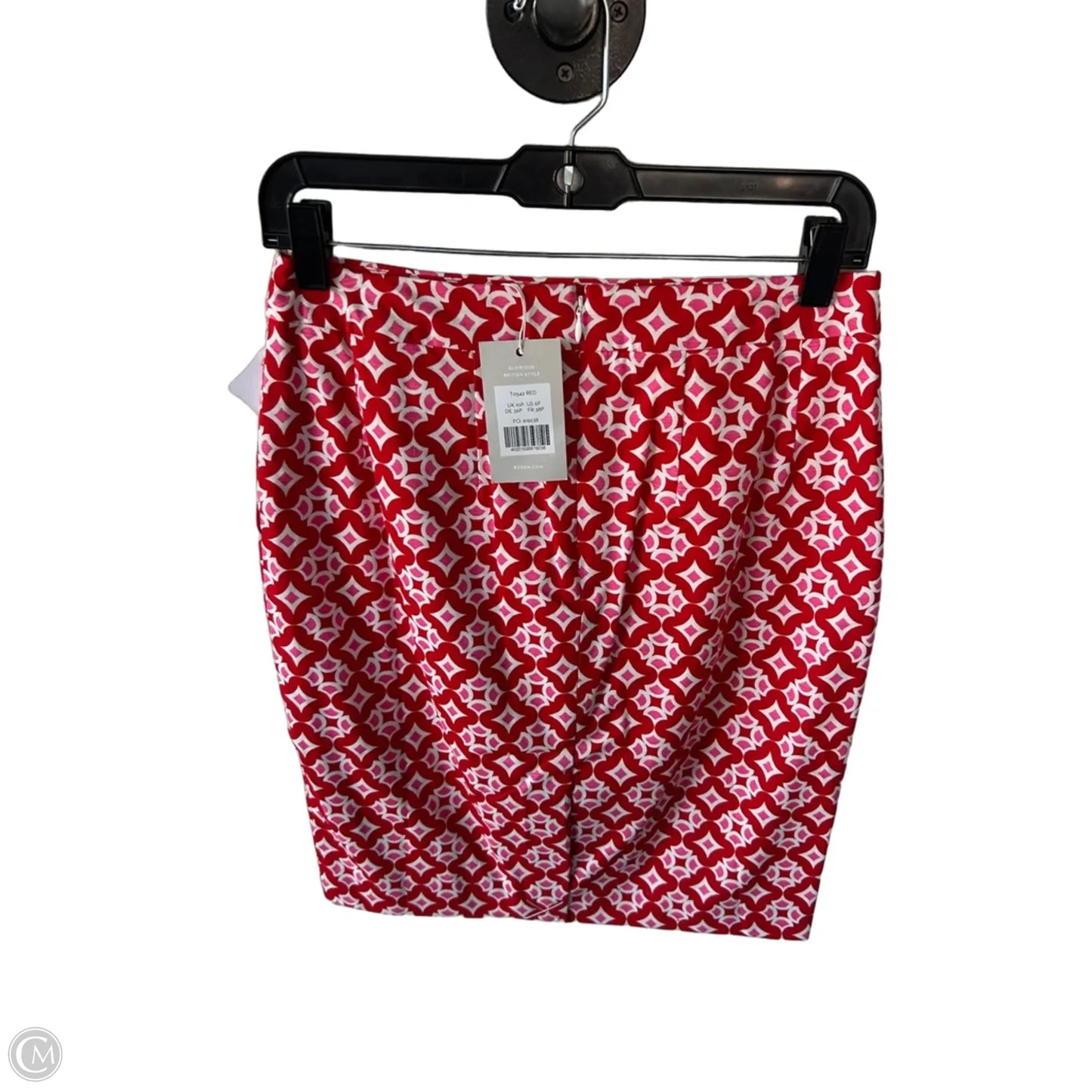 Skirt Mini & Short By Boden In Red & White, Size: 6p
