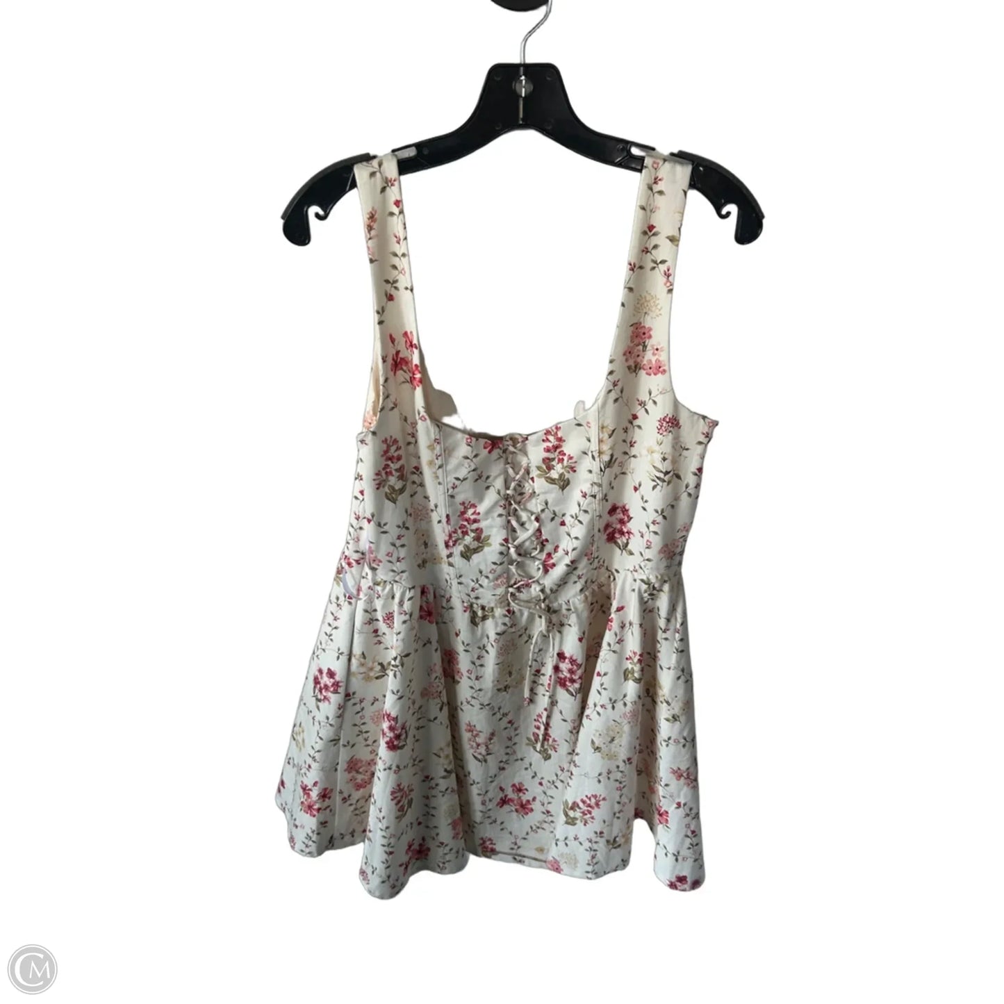Dress Party Short By Clothes Mentor In Cream & Red, Size: L