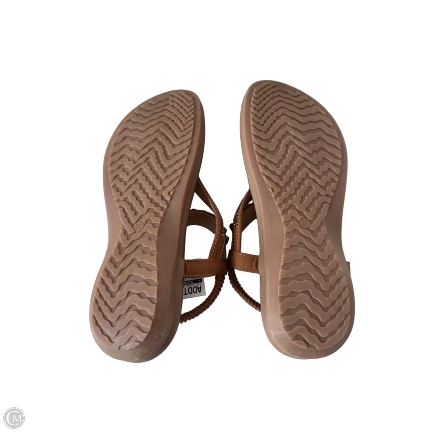 Sandals Flats By Clothes Mentor In Brown, Size: 7.5