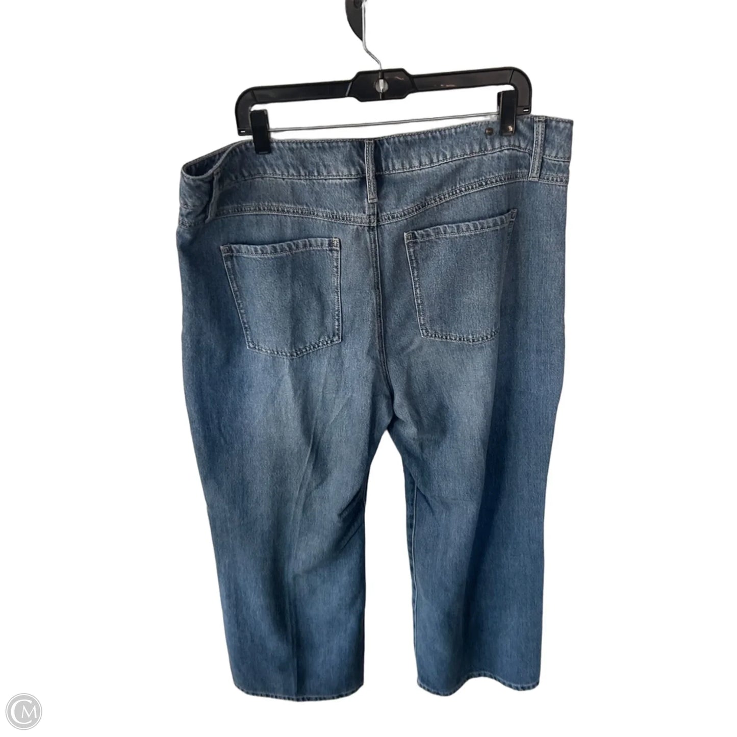 Jeans Wide Leg By Cabi In Blue Denim, Size: 16