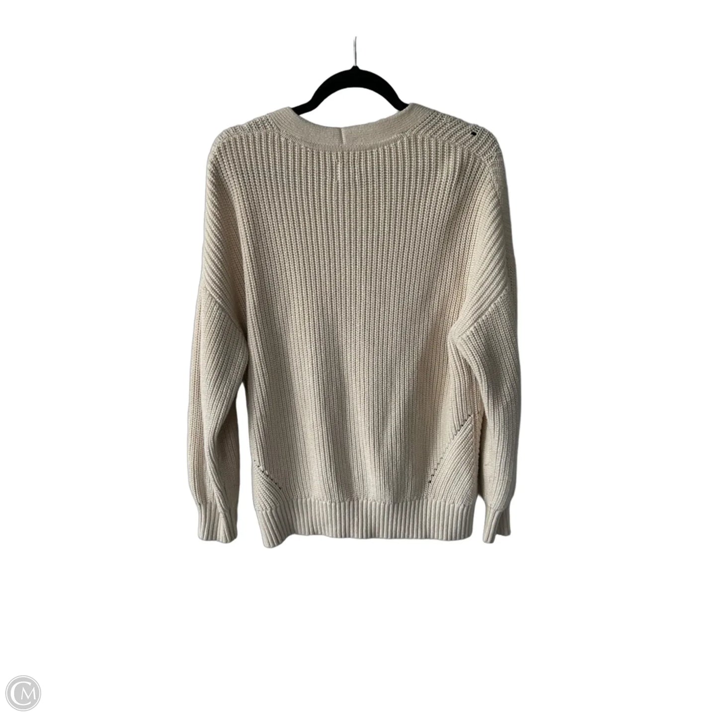 Sweater Cardigan By Gap In Cream, Size: S