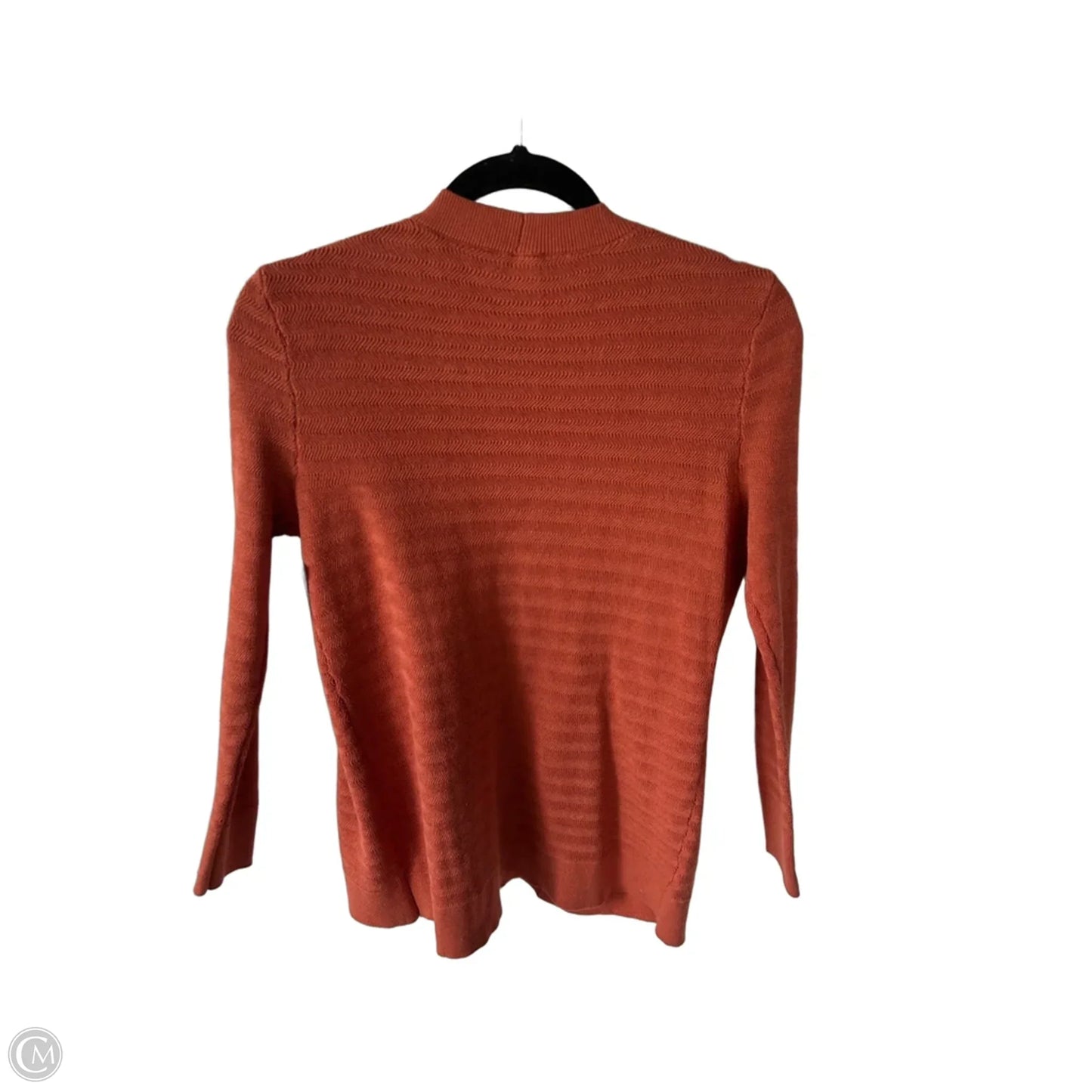 Sweater Cardigan By Loft In Orange, Size: S