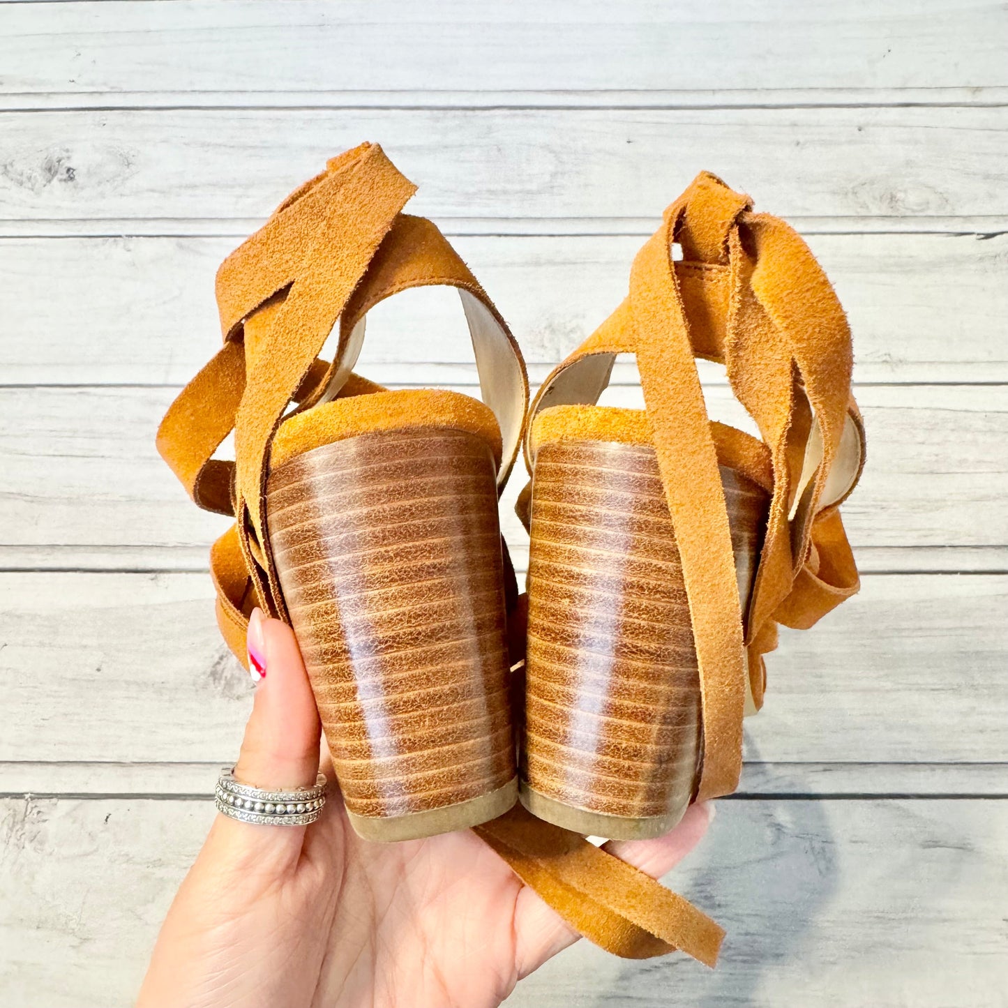 Sandals Heels Block By Sole Society Size: 7.5
