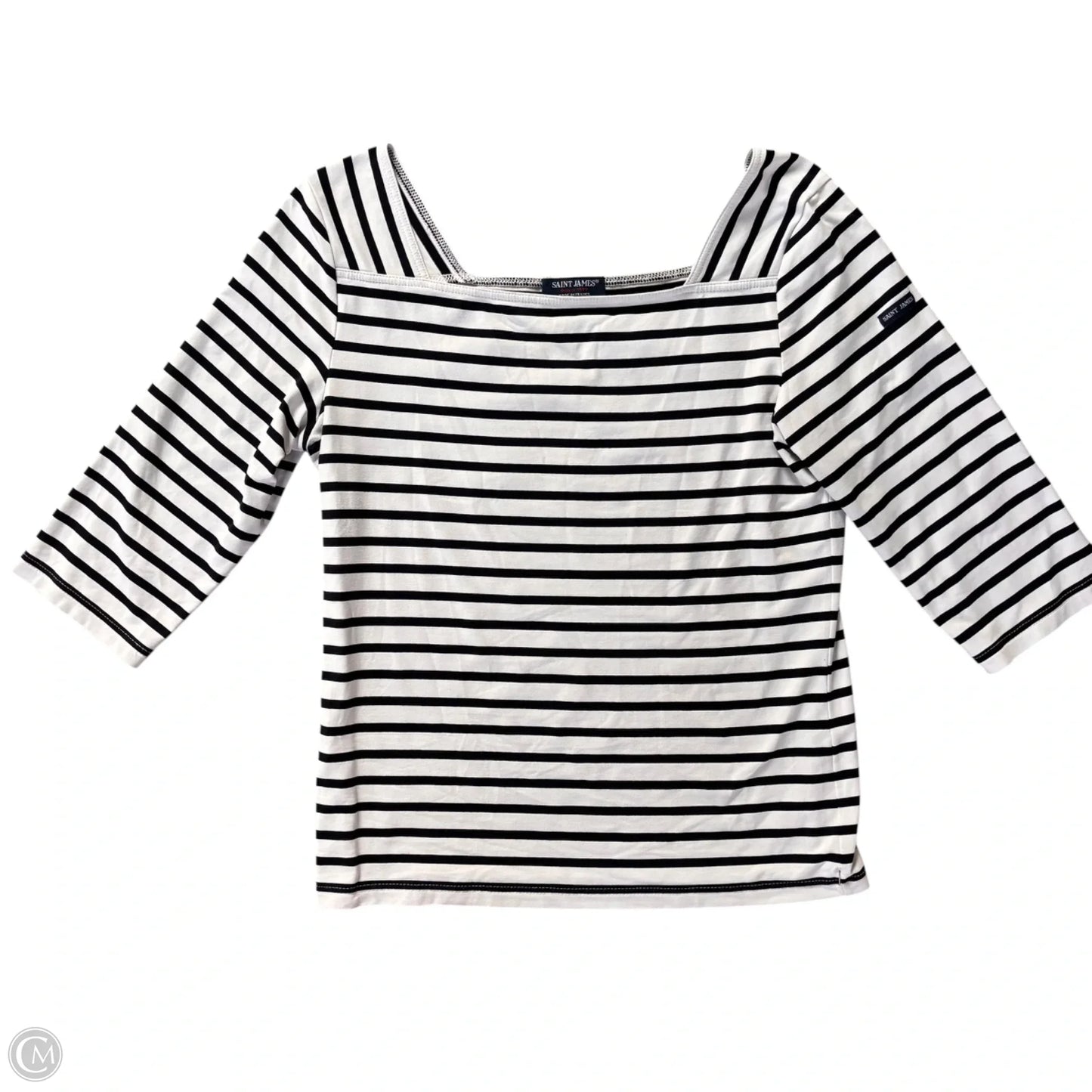 Top 3/4 Sleeve By Saint James In Striped Pattern, Size: M