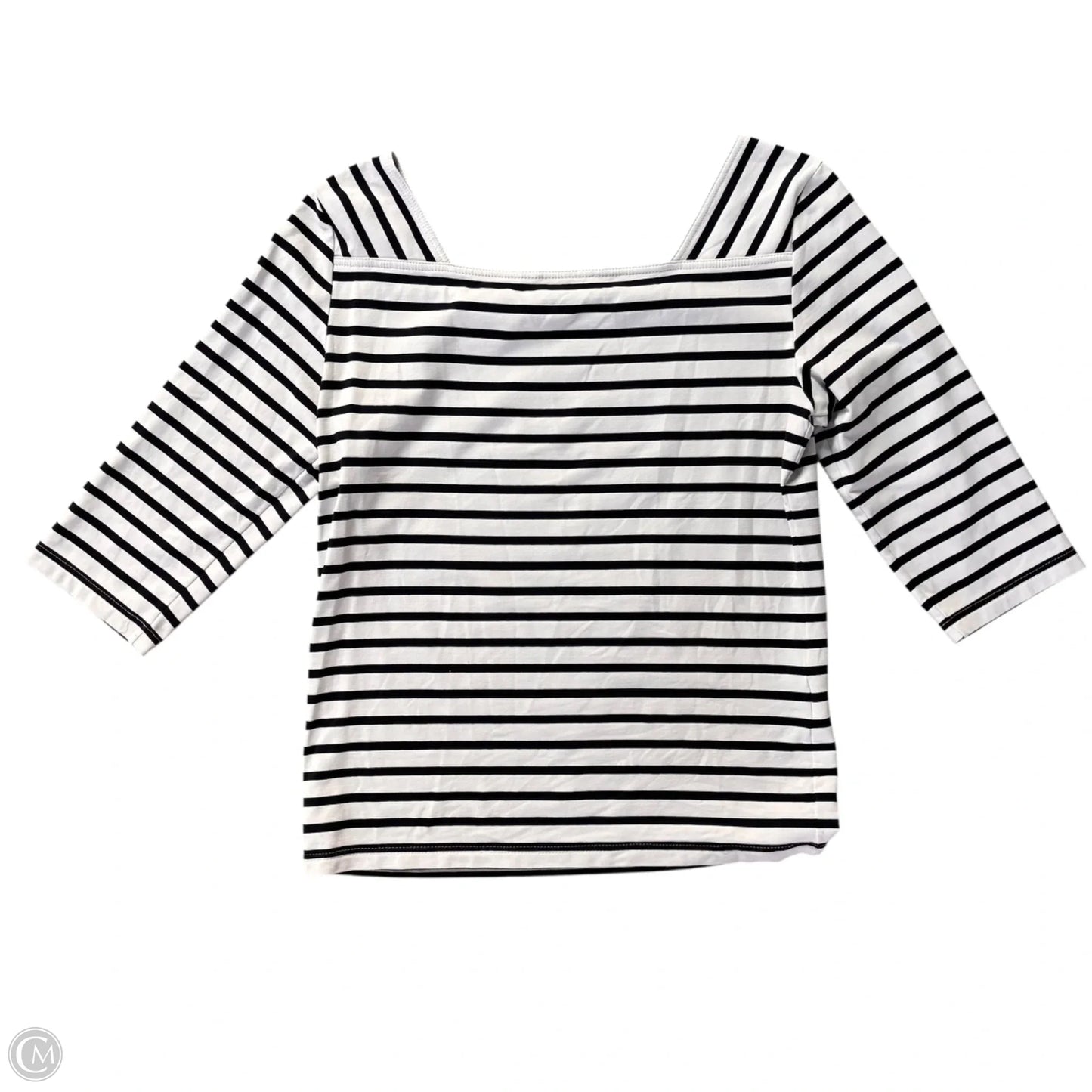Top 3/4 Sleeve By Saint James In Striped Pattern, Size: M