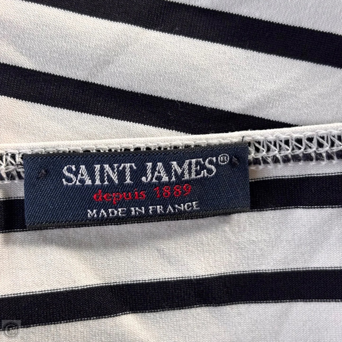 Top 3/4 Sleeve By Saint James In Striped Pattern, Size: M