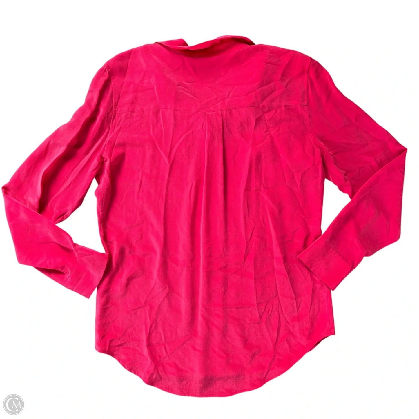 Top Long Sleeve By Equipment In Pink, Size: M
