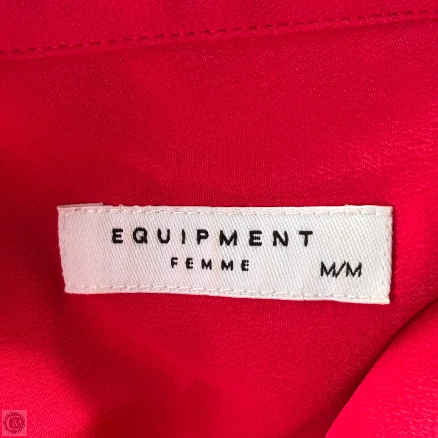 Top Long Sleeve By Equipment In Pink, Size: M