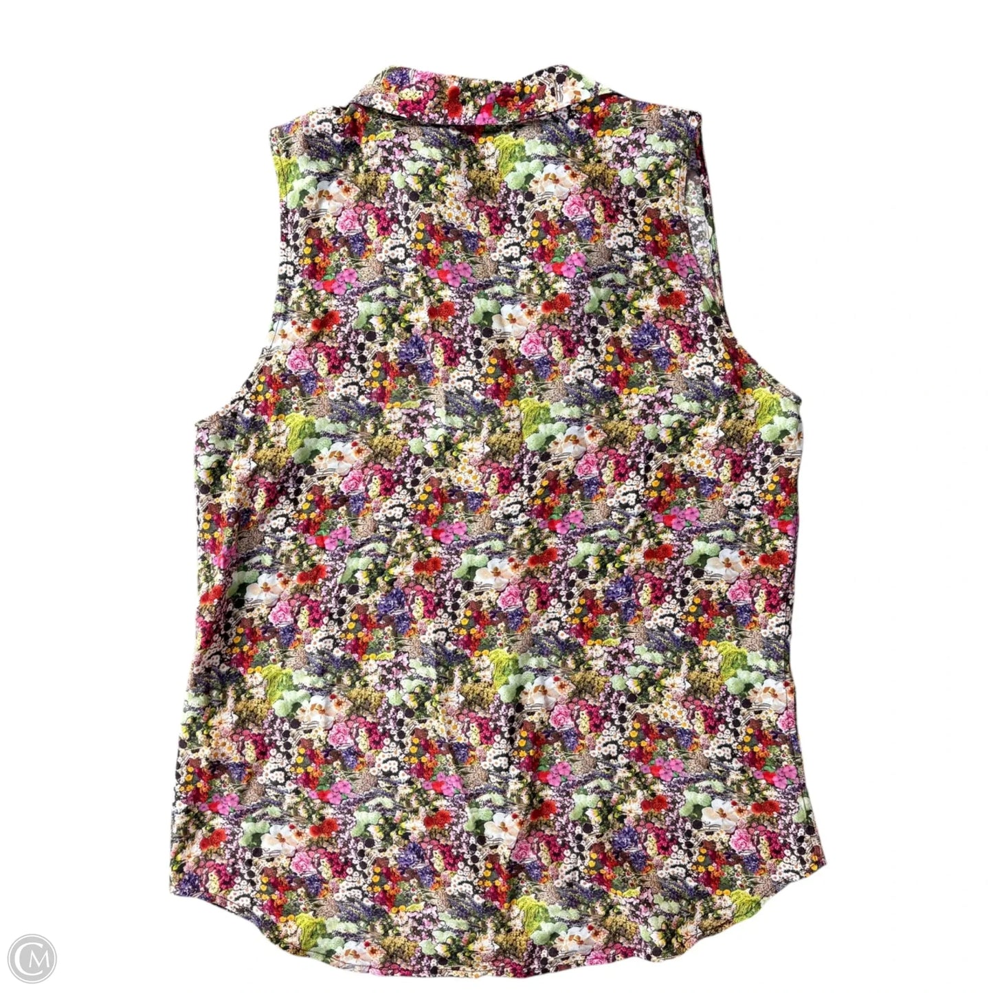 Blouse Sleeveless By Equipment In Floral Print, Size: M