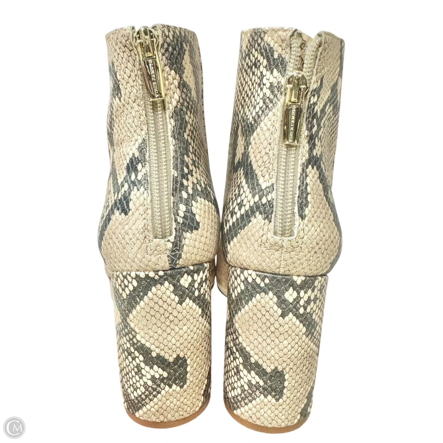 Boots Ankle Heels By Vince Camuto In Snakeskin Print, Size: 10