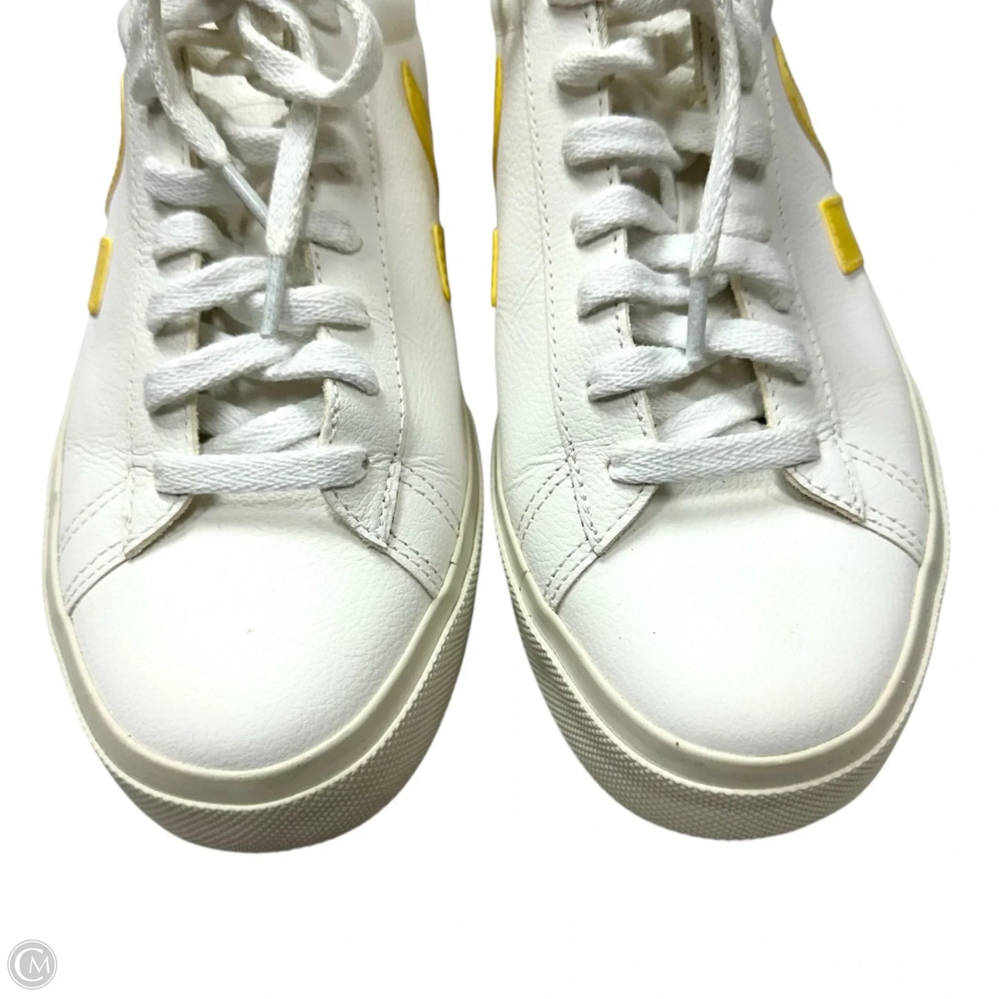 Shoes Sneakers By Veja In White & Yellow, Size: 9
