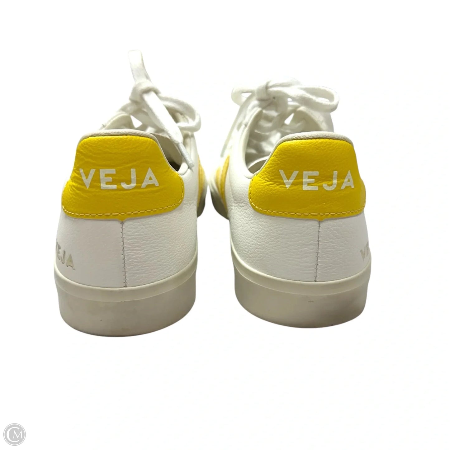 Shoes Sneakers By Veja In White & Yellow, Size: 9