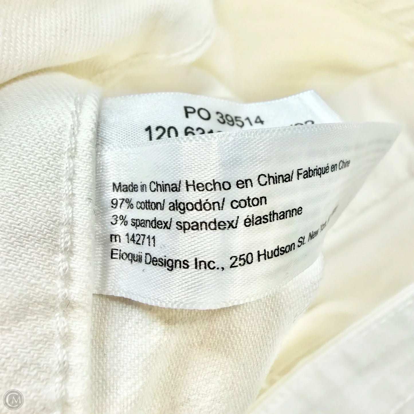 Skort By Eloquii In White Denim, Size: 26