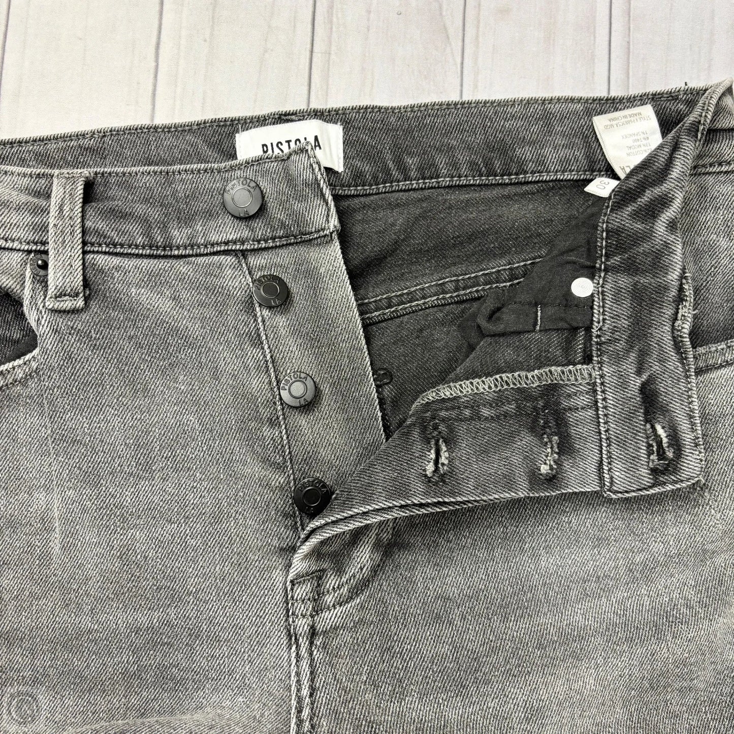 Jeans Straight By Pistola In Grey Denim, Size: 10