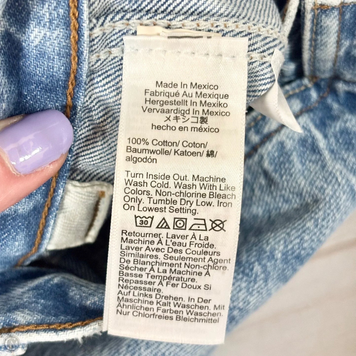 Jeans Straight By Madewell In Blue Denim, Size: 4