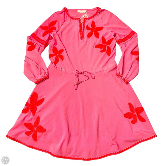 Dress Designer By Tory Burch In Pink & Red, Size: S