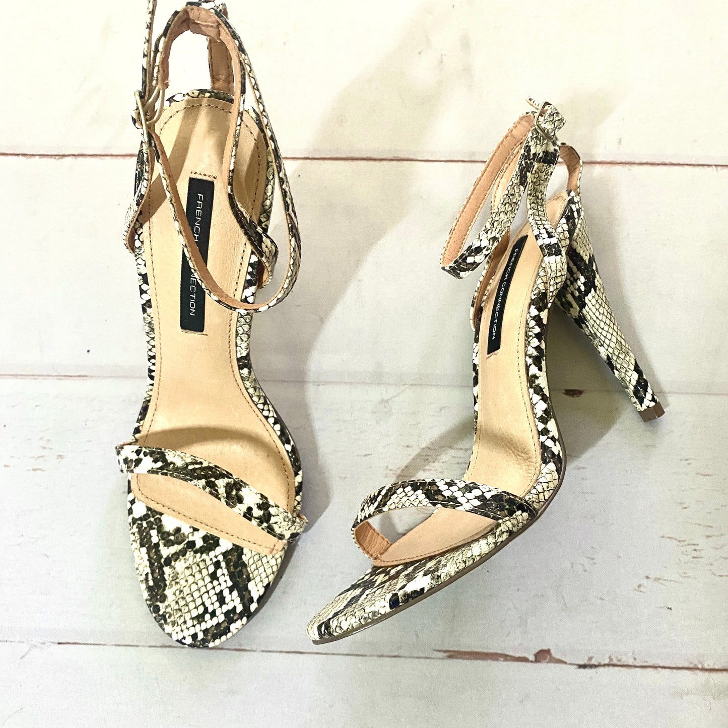 Sandals Heels Stiletto By French Connection Size: 8