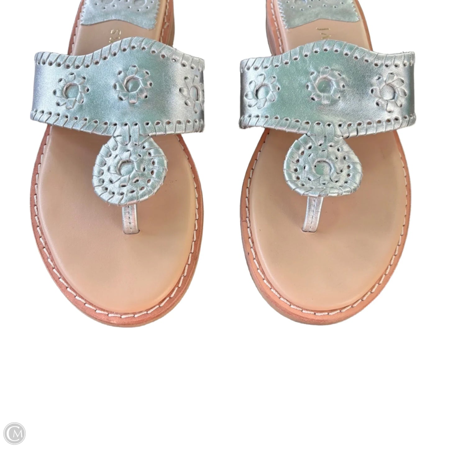 Sandals Flats By Jack Rogers In Silver, Size: 6.5