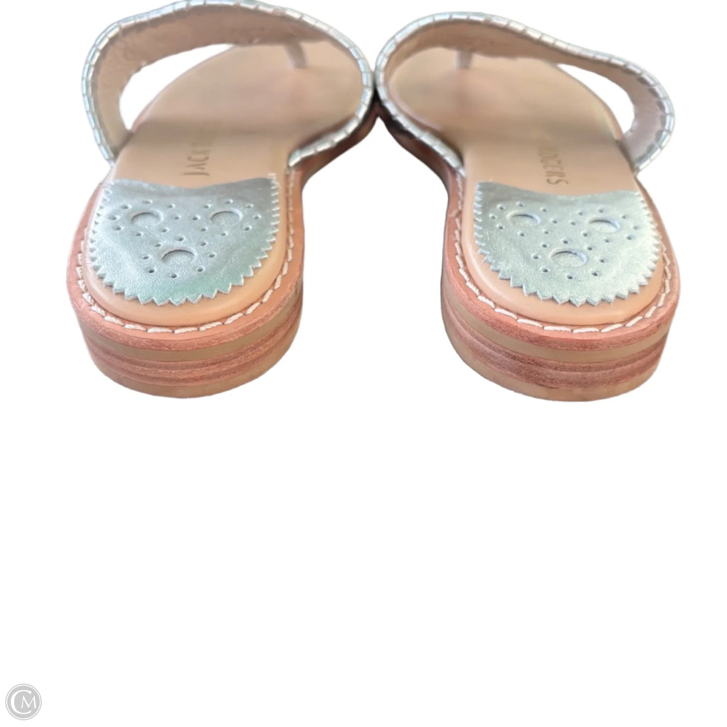 Sandals Flats By Jack Rogers In Silver, Size: 6.5