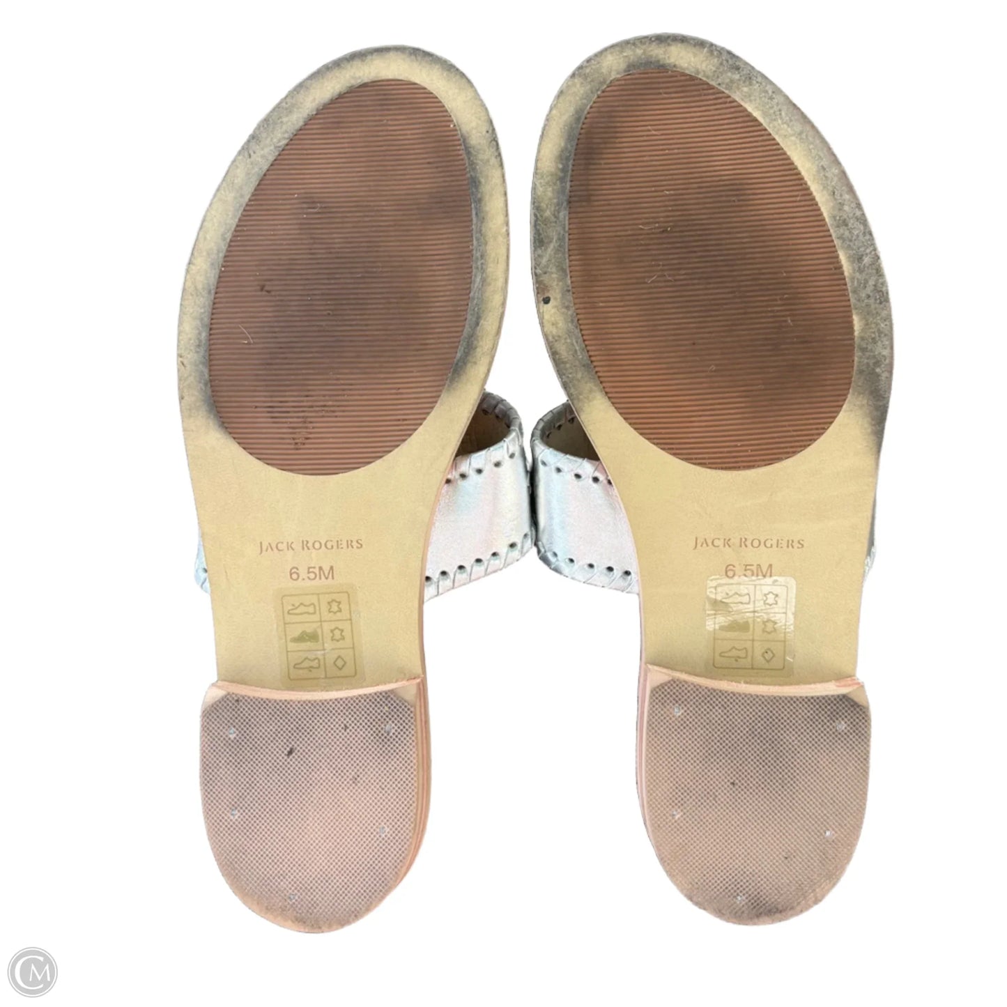 Sandals Flats By Jack Rogers In Silver, Size: 6.5