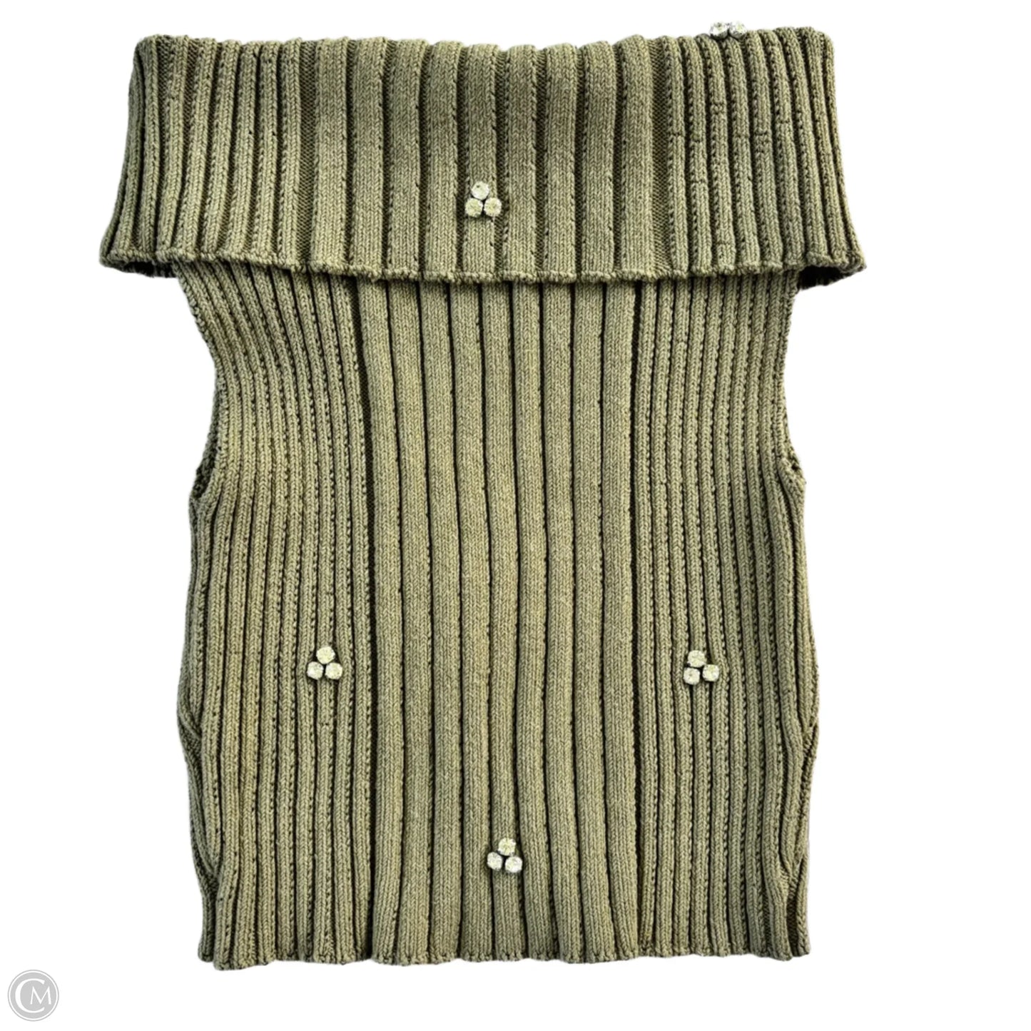 Top Sleeveless By Zara In Green, Size: Xs