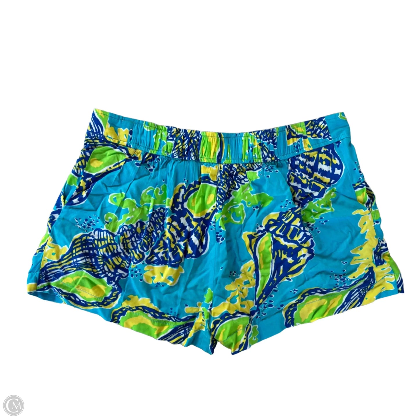 Shorts Designer By Lilly Pulitzer In Blue & Yellow, Size: L