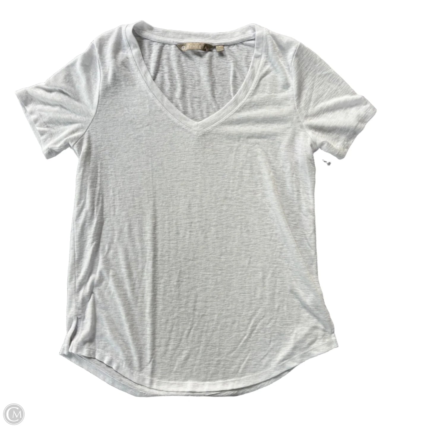 Athletic Top Short Sleeve By Athleta In White, Size: S