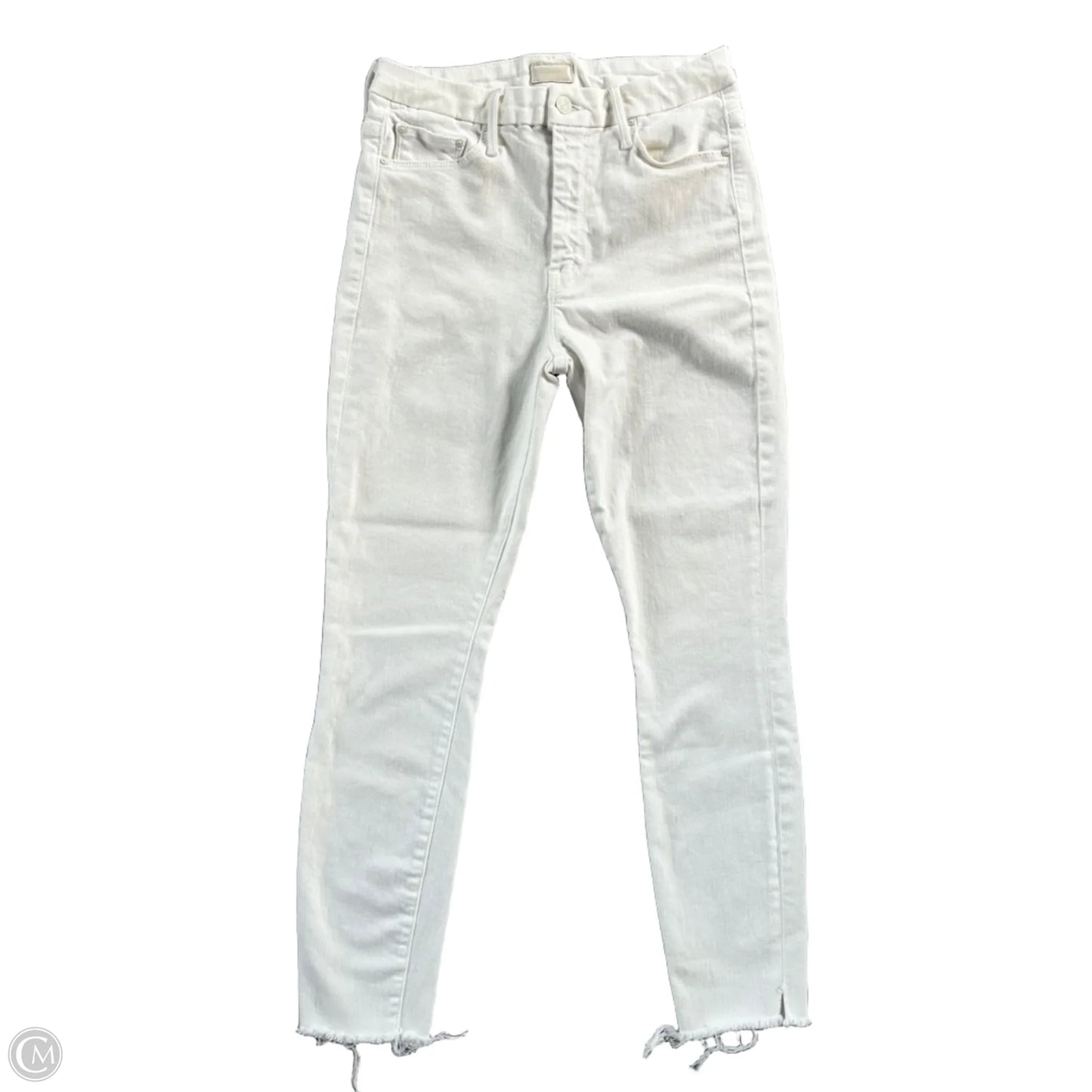Jeans Skinny By Mother In White Denim, Size: 6
