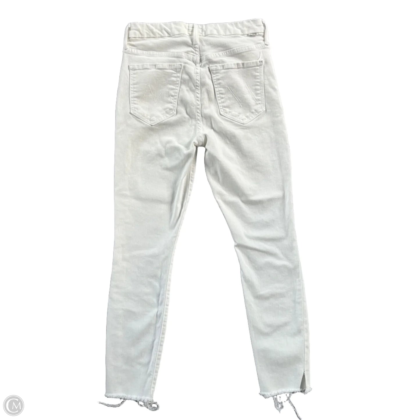 Jeans Skinny By Mother In White Denim, Size: 6