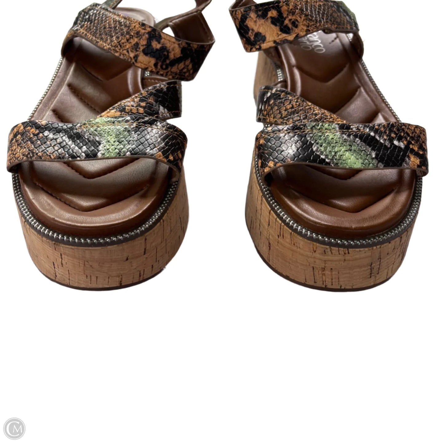 Sandals Heels Platform By Franco Sarto In Snakeskin Print, Size: 10