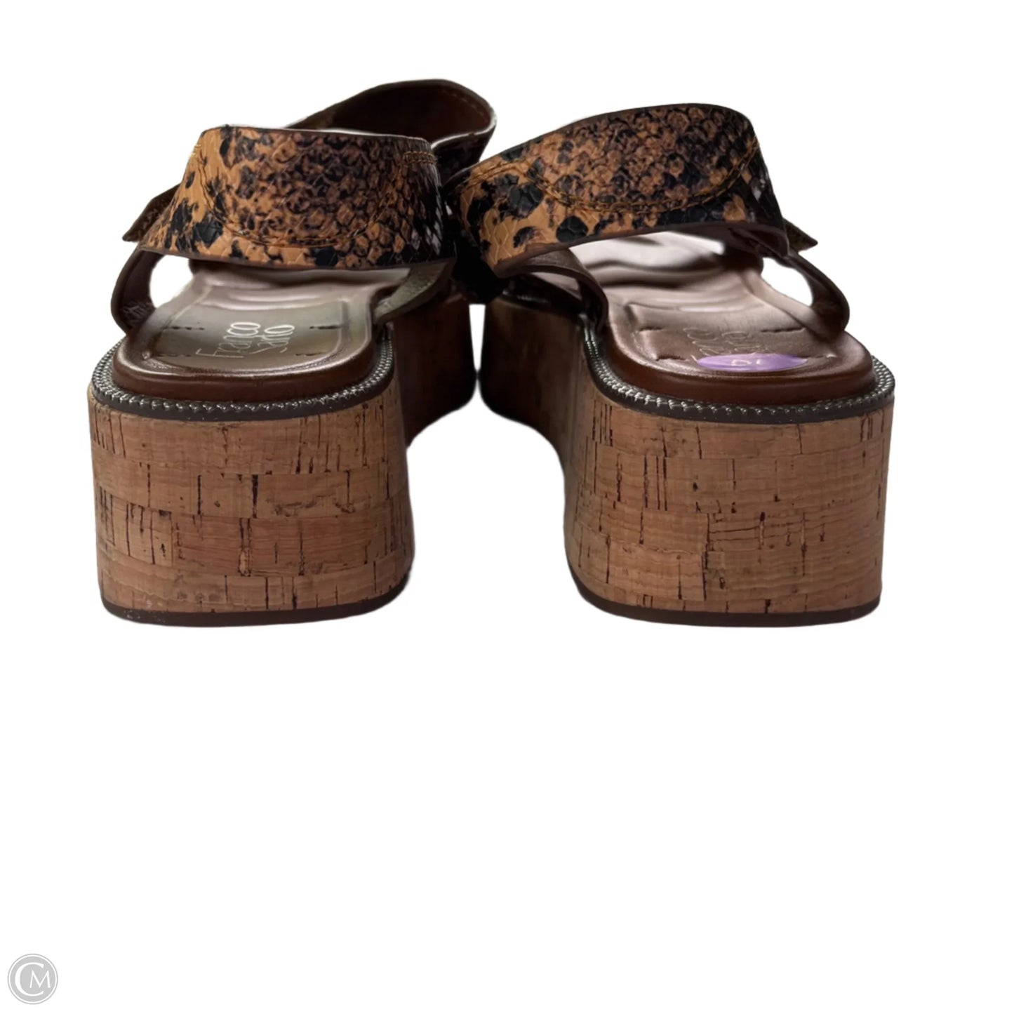 Sandals Heels Platform By Franco Sarto In Snakeskin Print, Size: 10