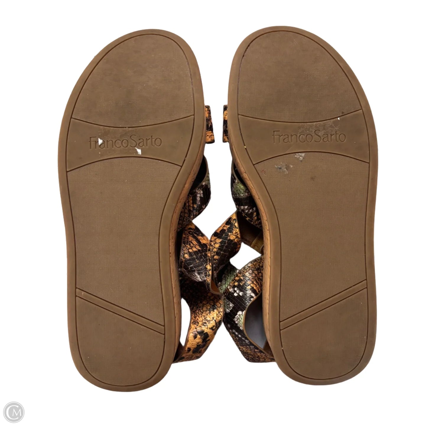 Sandals Heels Platform By Franco Sarto In Snakeskin Print, Size: 10
