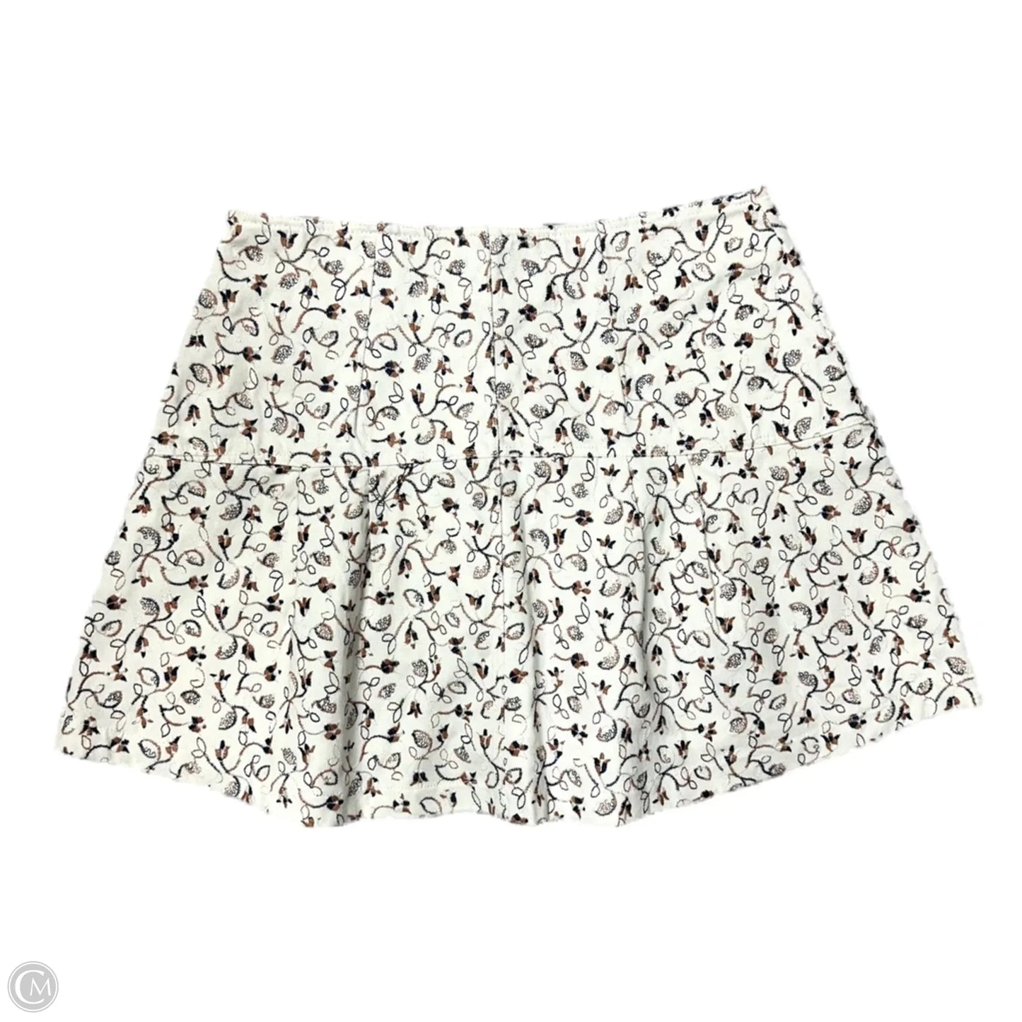 Skirt Mini & Short By Aqua In Brown & White, Size: M