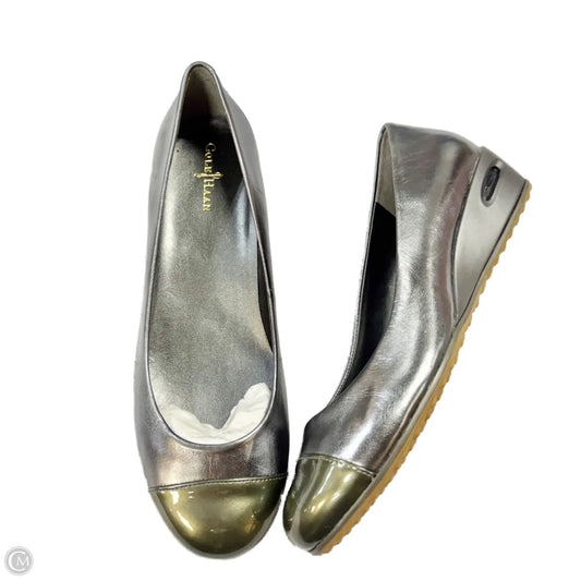 Shoes Heels Wedge By Cole-haan In Silver, Size: 7.5