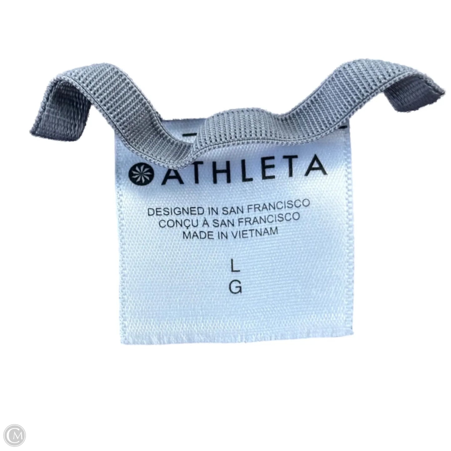 Athletic Top Short Sleeve By Athleta In Grey, Size: L