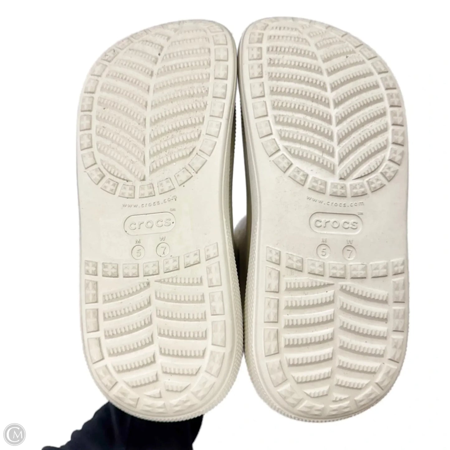 Boots Ankle Flats By Crocs In Tan, Size: 7