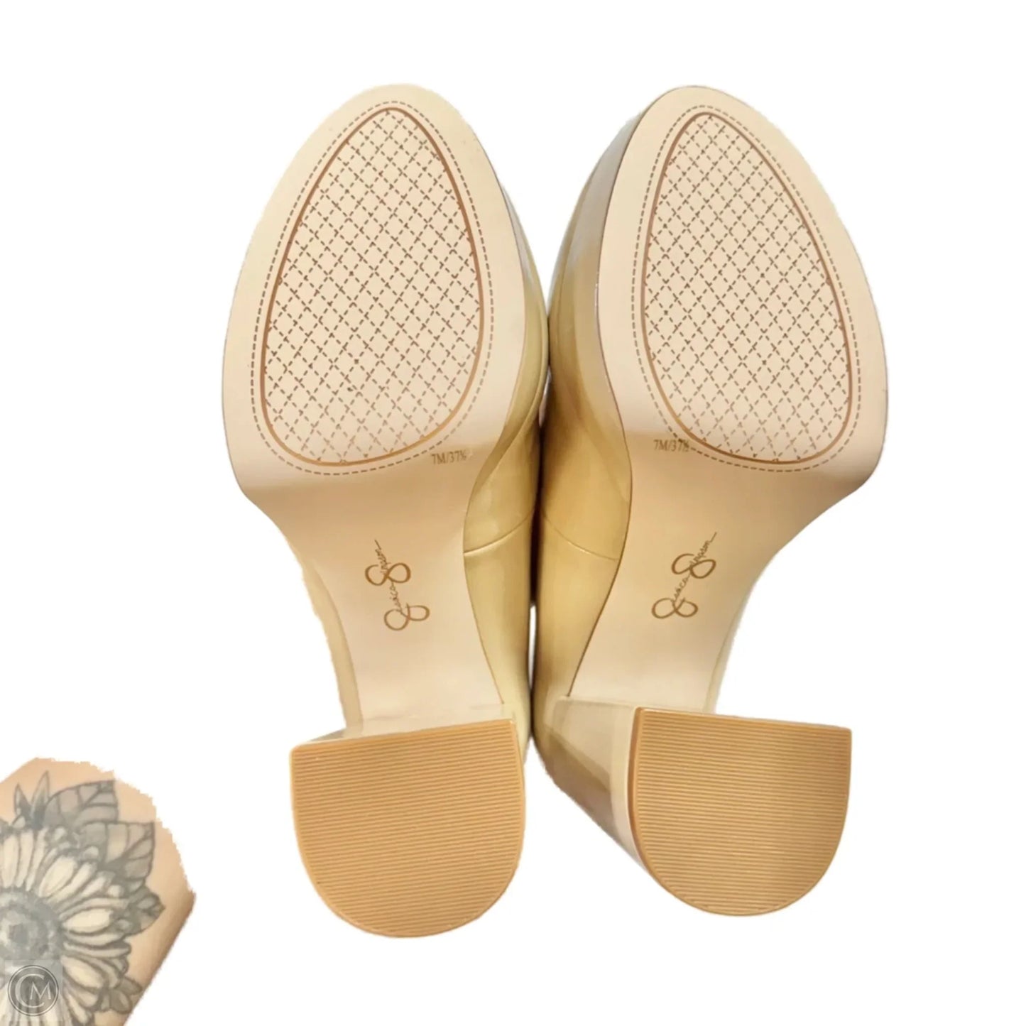 Shoes Heels Block By Jessica Simpson In Tan, Size: 7